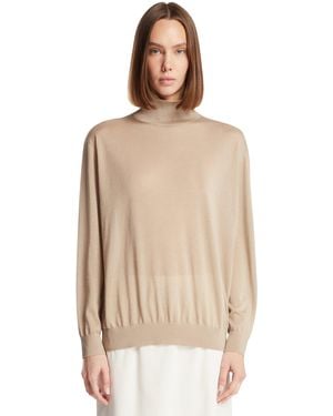 The Row Orly Cashmere Top - Natural