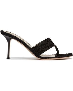 Christen Helix High Thong Sandals - Black