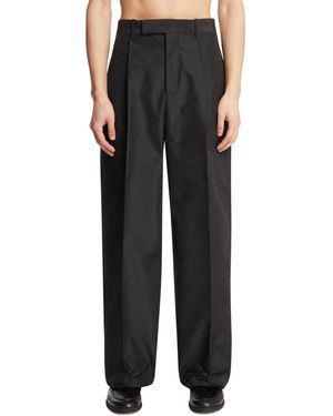 Jil Sander Center-Pleat Trousers - Black