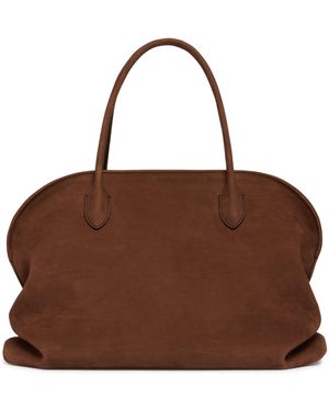 The Row Suede Agnes 12 Bag - Brown