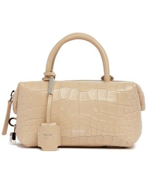 Max Mara Holdall Small Bauletto Bag - Natural