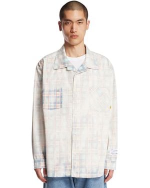 Gallery Department Faded Check Cotton Shirt - White