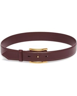 Alaïa Curve Leather Belt - Brown