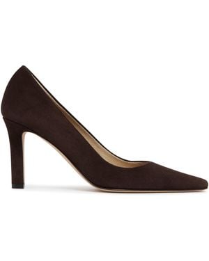 The Row Carla 80 Suede Court Shoes - Brown