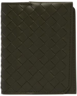 Bottega Veneta Intrecciato Leather Card Holder - Green