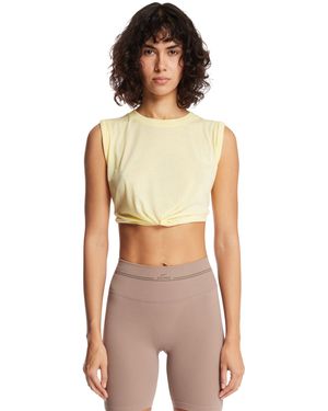 Nike Skims Light Crop Twist Tank - Yellow