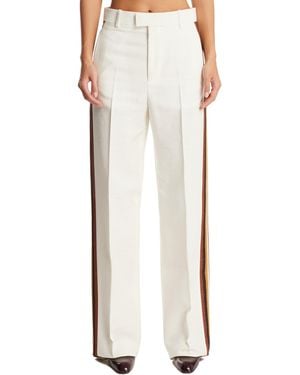 Bottega Veneta Side Stripe Trousers - White