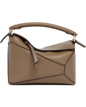 Loewe Mini Puzzle Leather Bag - White