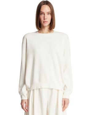 The Row Cotton And Silk Jumper - White
