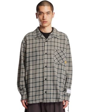 Gallery Department Check Cotton Shirt - Grey