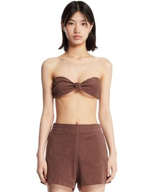Perfect Moment Terry Bandeau Top - Red
