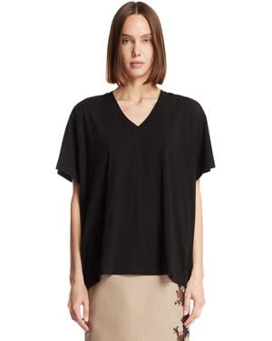KHAITE Cotton Linda T-Shirt - Black