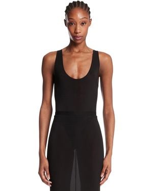 Wardrobe NYC Sheer Bodysuit - Black