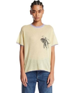 Adrian Cashmere Symbiosis Cashmere T-Shirt - Natural