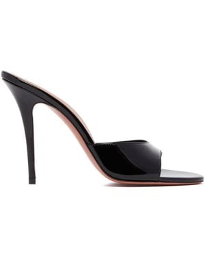 AMINA MUADDI Elodie 105 Patent Mules - Black