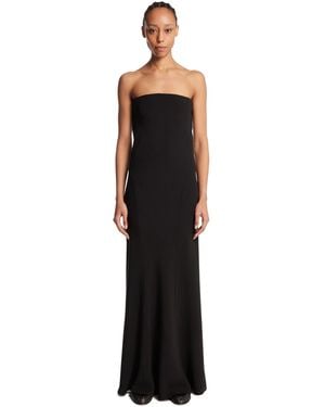 The Row Silk Long Dress - Black