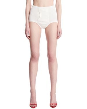 Rier Ribbed Shorts - White