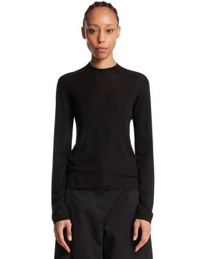 The Row Silk Top - Black