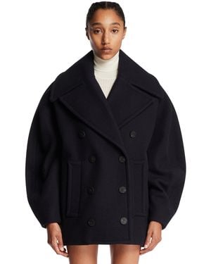 Jacquemus Ovalo Wool Coat - Blue