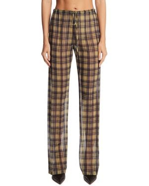 Dries Van Noten Plaid Trousers - Brown