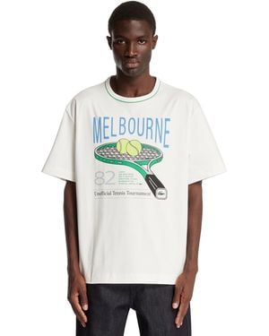Lacoste Runway Tennis Print T-Shirt - White