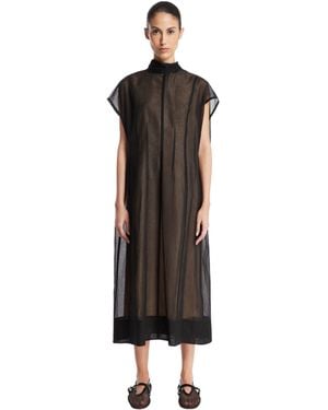 Carven Organza Scarf Dress - Black