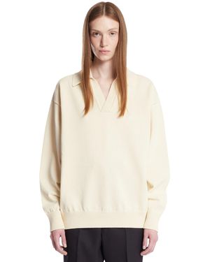 Rainmaker Cotton Polo Jumper - Natural
