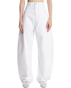 Alaïa Denim Rounded Jeans - White