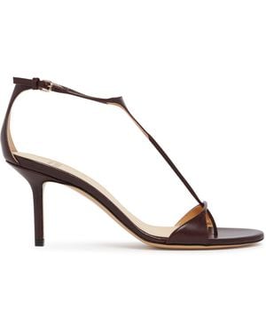 Francesco Russo R1S1022 T-Strap Sandals - Brown