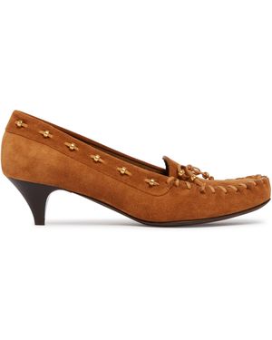 KHAITE Milly Suede Court Shoes - Brown