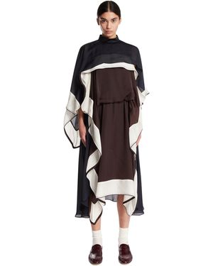 Sacai Draped Midi Dress - White