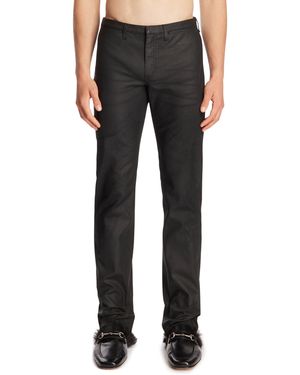 Gucci Coated Stretch Cotton Denim Trousers - Black