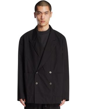Dries Van Noten Unlined Double-Breasted Blazer - Black