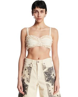 Dries Van Noten Ruffled Bralette - White