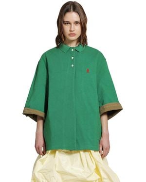 Prada Old Piqué Blouson Jacket - Green