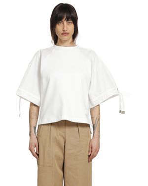 Max Mara Cotton-Blend Jersey T-Shirt - White