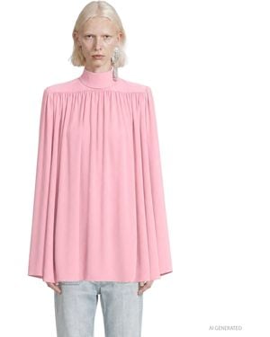 Valentino Cady Couture Pleated Top - Pink