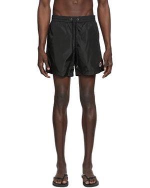 Moncler Logo Patch Swim Shorts - Black