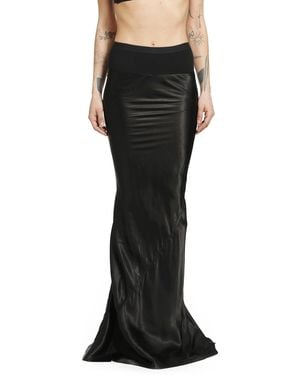Rick Owens Temple Slim Long Coda Skirt - Black