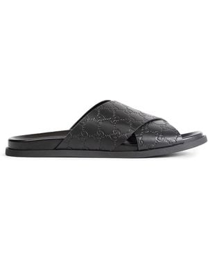 Gucci Rhein Criss-Cross S Gg Slip-On - Black