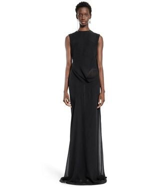 Ann Demeulemeester Leah Long Asymmetric Dress - Black