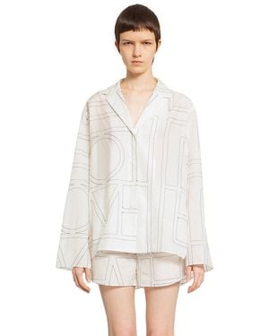 TOTEME Monogram Cotton Pj Top - White