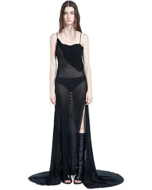 Ann Demeulemeester Aaricia Long Bias Slip Dress - Blue