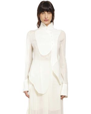 Yehuafan Cotton And Silk Shirt - White