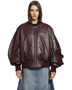 The Attico 'Anja' Bomber - Brown