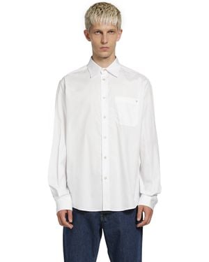 Valentino Vgold Oxford Cotton Pocket Shirt - White