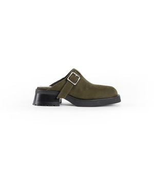 Miista Aroa Suede Mules - Green