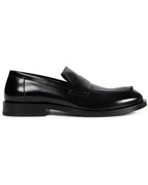 Jil Sander Leather Loafers - Black