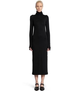 Thom Krom Turtleneck Dress With Hand Gaiters - Black