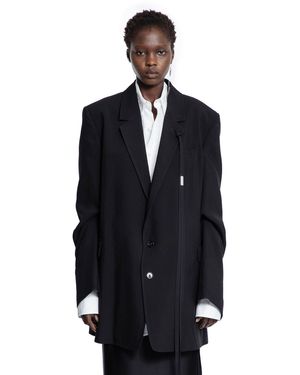Ann Demeulemeester Agnes High Comfot Tailored Blazer - Blue